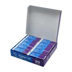 Radír 20-as fehér szögletes papír tokban Bluering® Radír Bluering