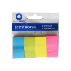 Jelölőcímke 20x38mm, 4x50lap, papír, Bluering® Jelölőcímke Bluering