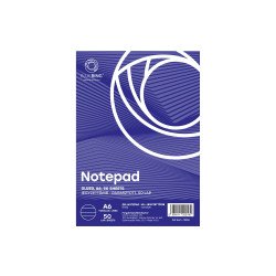 Jegyzettömb ragasztott, A6, 50lap, Bluering® vonalas Jegyzettömb Bluering