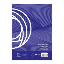 Jegyzettömb perforált, A4, 50lap, Bluering® vonalas Jegyzettömb Bluering