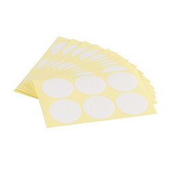 Etikett címke, 30mm, körcímke 60 db/csomag Bluering® fehér Etikett - címke Bluering