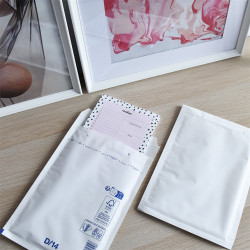 Légpárnás tasak 14/D szilikon külső méret 200x275mm, belső méret 180x265mm, Bluering® fehér Légpárnás tasak Bluering