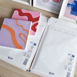 Légpárnás tasak 17/G szilikon külső méret 250x350mm, belső méret 230x340mm, Bluering® fehér Légpárnás tasak Bluering