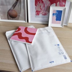 Légpárnás tasak 18/H szilikon külső méret 290x370mm, belső méret 270x360mm, Bluering® fehér Légpárnás tasak Bluering