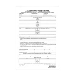Tulajdonjog átruházási szerződés, személygépkocsi adásvételi 4lapos garnitúra A.REND.3/2012 Nyilvántartás Egyéb