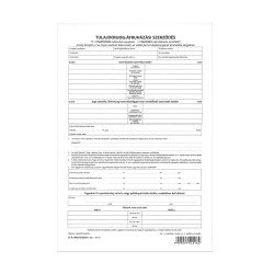 Tulajdonjog átruházási szerződés, személygépkocsi adásvételi 4lapos garnitúra A.REND.3/2012 Nyilvántartás Egyéb
