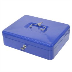 Pénzkazetta fém 300x90x240mm nagy Bluering® kék Pénzkazetta Bluering