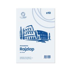Rajzlap A4, félfamentes fóliázva Bluering® 10 ív/csomag, Írólap, rajzlap Bluering