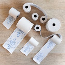 Hőpapír 57 mm széles, 18fm hosszú, cséve 12mm, 10 tekercs/csomag, ( 57/40 ) BPA mentes Bluering® Hőpapír Bluering