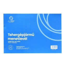 Tehergépjármű menetlevél A4, 100 lapos D.GEPJ.21/UJ Bluering® Nyilvántartás Bluering